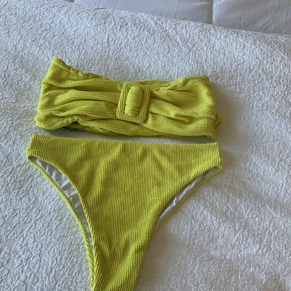 Solid & Striped Yellow Bikini Set - image 8